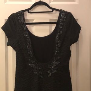 Free People Low Back Embellished Mini Dress. S/M